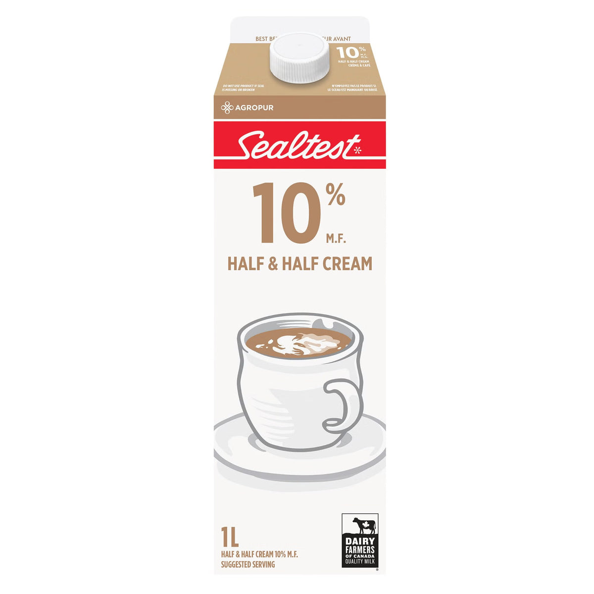 10% Half and Half Cream 1 L