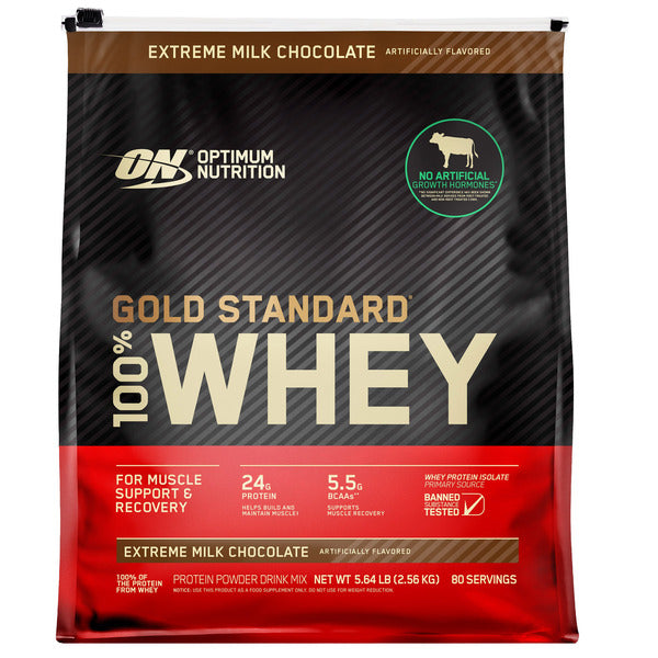 Optimum Nutrition 80-Servings Chocolate Gold Standard 100% Whey Protein