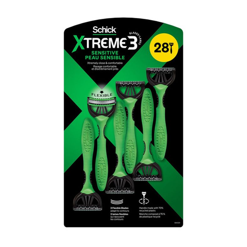 Schick Men's Xtreme 3 Sensitive Skin Disposable Razors