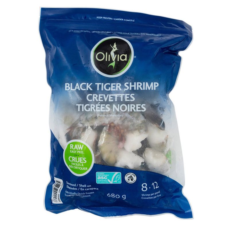 Olivia 8-12 Count Black Tiger Shrimp