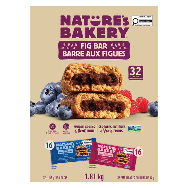 Nature's Bakery Fig Bars, Blueberry & Raspberry