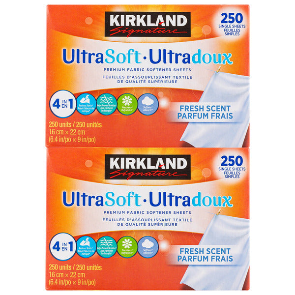 Kirkland Signature Fabric Softener Sheets, 6.4in x 9in