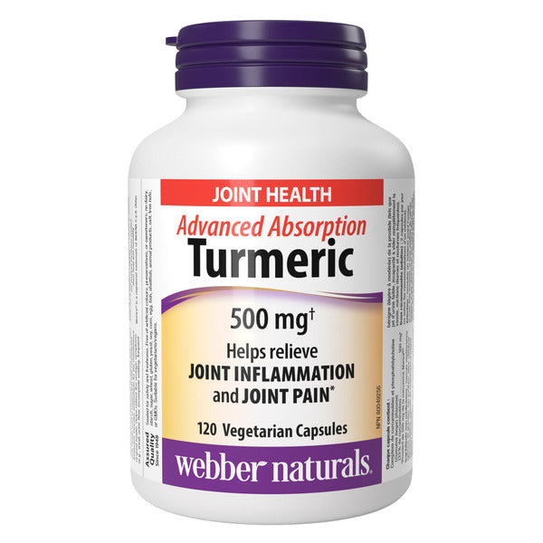 Webber Naturals 500mg Advanced Turmeric Vegetarian Capsules