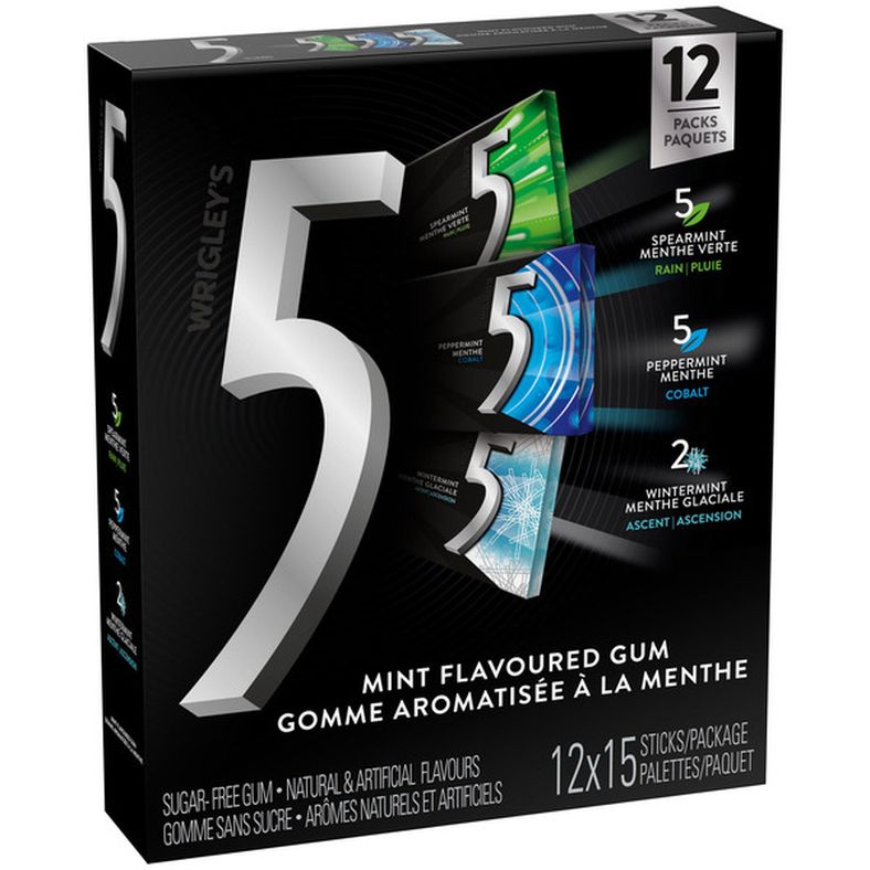 Wrigley 5 Sugar-Free Chewing Gum Variety Pack