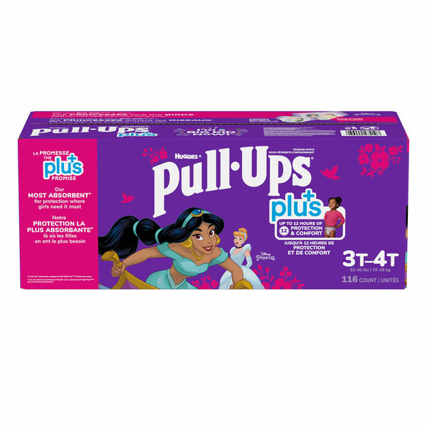 Pull-Ups Pull-Ups Plus Training Pants 3T to 4T Girl, 116-pack