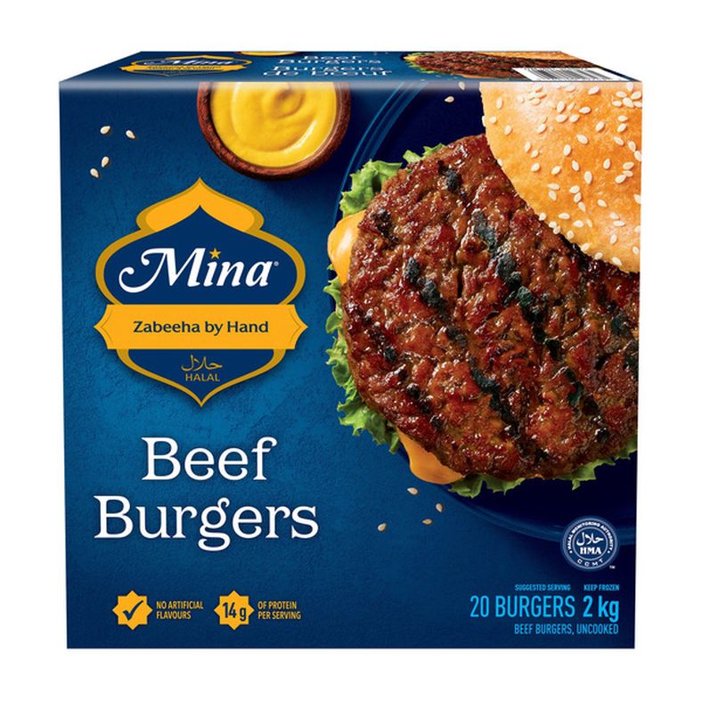 Mina Halal Beef Burgers