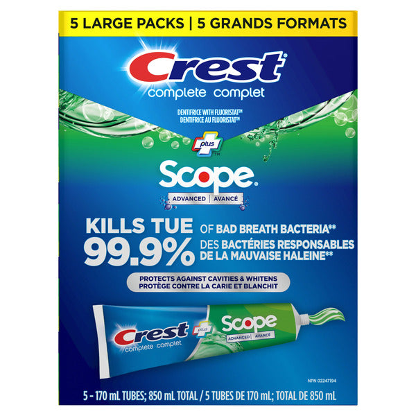 Crest Complete Plus Scope Advanced Active Foam Toothpaste