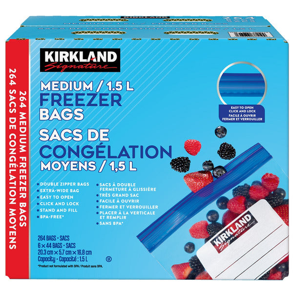 Kirkland Signature Freezer Bags, Medium