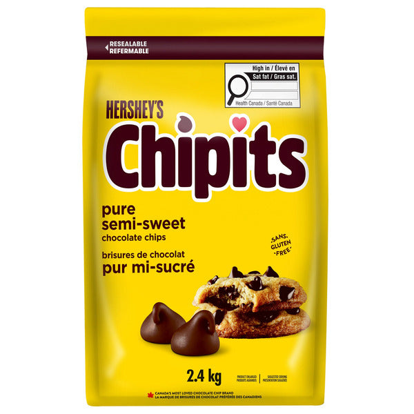 HERSHEY'S CHIPITS Pure Semi-Sweet Chocolate Chips