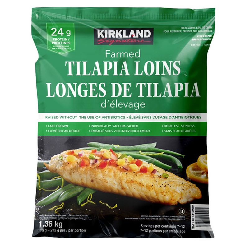 Kirkland Signature Frozen Tilapia Loins