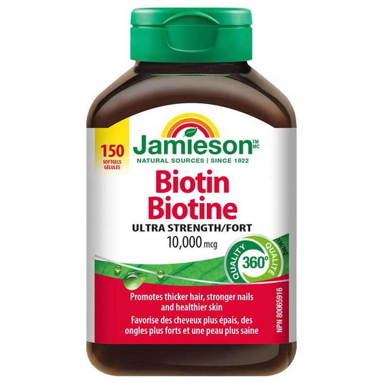 Jamieson Biotin 10000mcg Ultra Strength Softgels