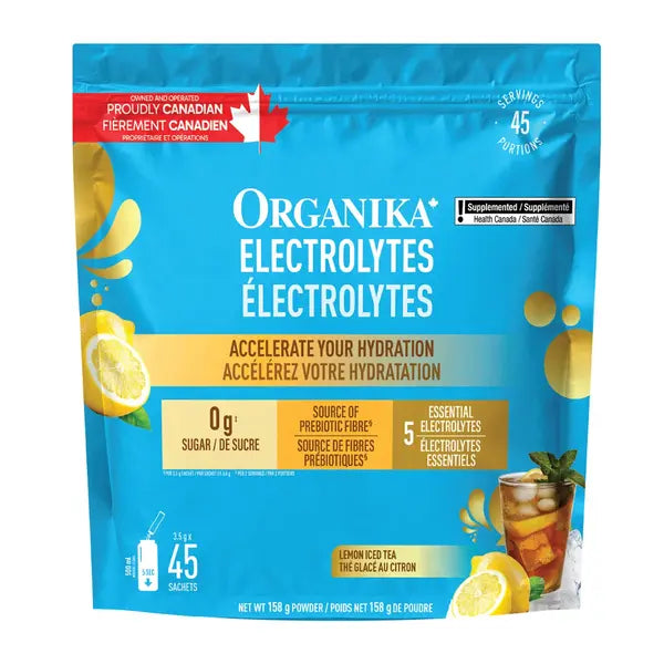 Organika Electrolytes Lemon Iced Tea Sachets
