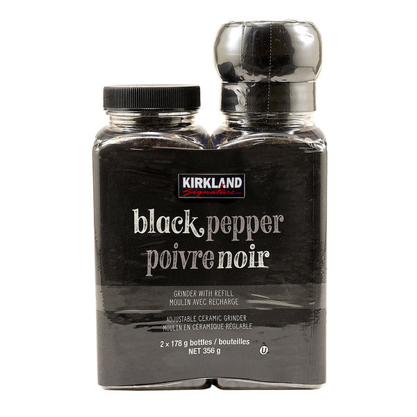 Kirkland Signature Black Pepper With Grinder & Refill
