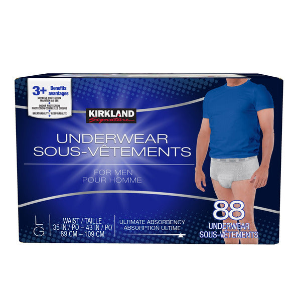 Kirkland Signature Men's Protective Underwear, Large