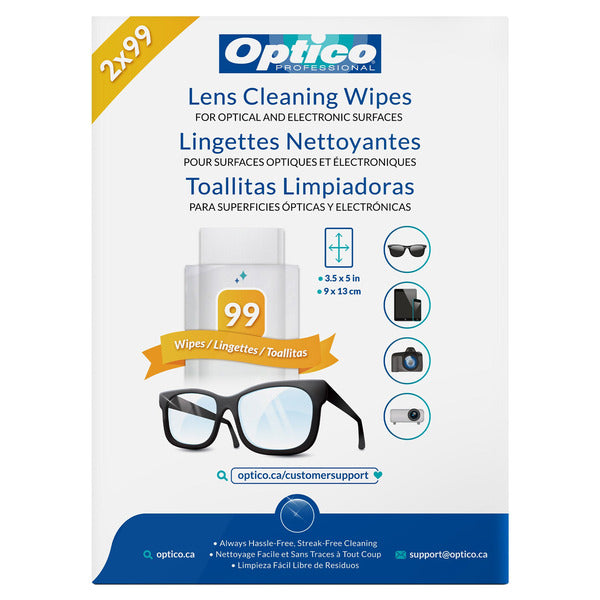 Optico Professional Cleaning Wipes for Optical & Electronic Surfaces