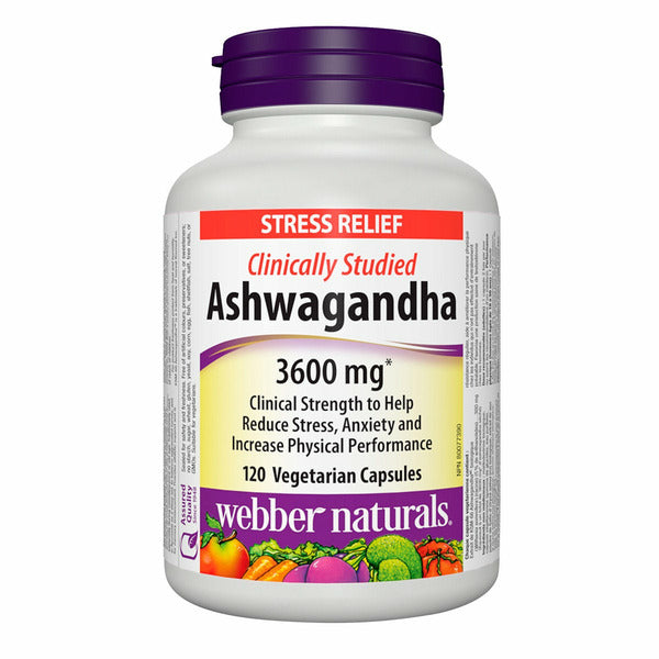 Webber Naturals Ashwagandha Stress Relief Vegetarian Capsules