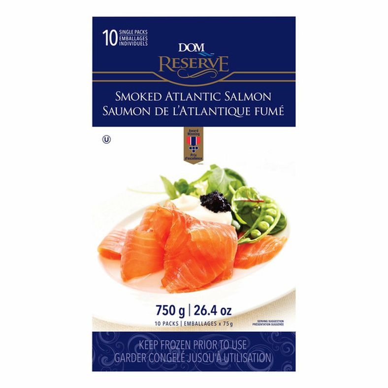 DOM Reserve Singles Frozen Smoked Salmon