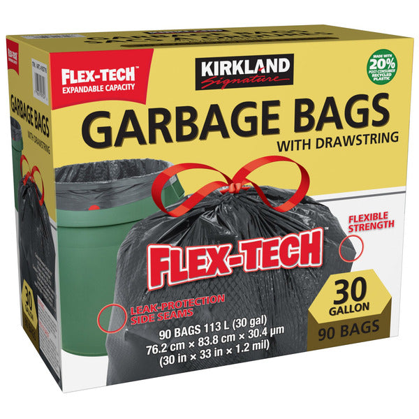 Kirkland Signature Drawstring Garbage Bags