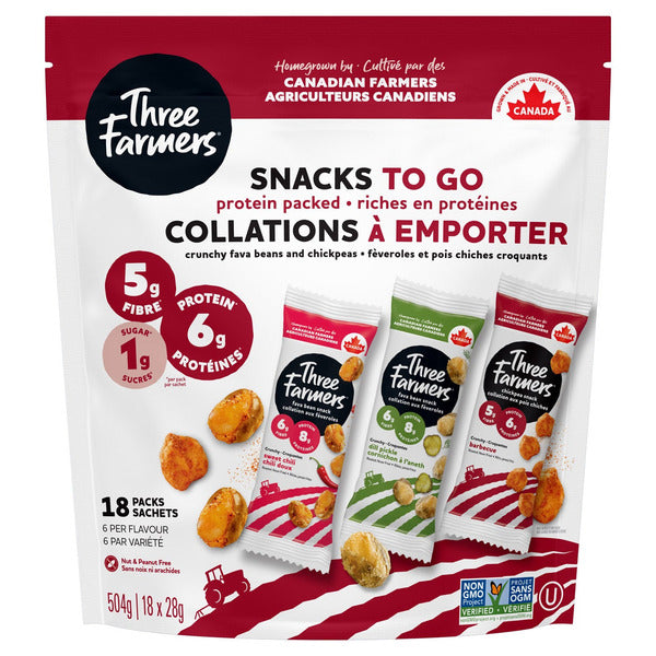 Three Farmers Foods Chickpeas & Fava Beans Snack Packs