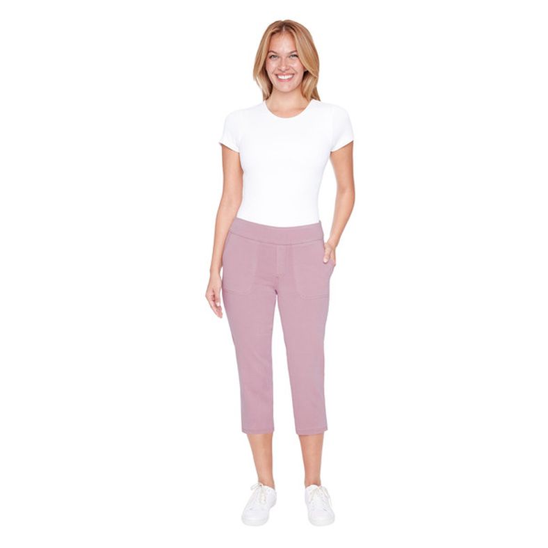 Women's Up Garment Wash Pull-On Capri, XS