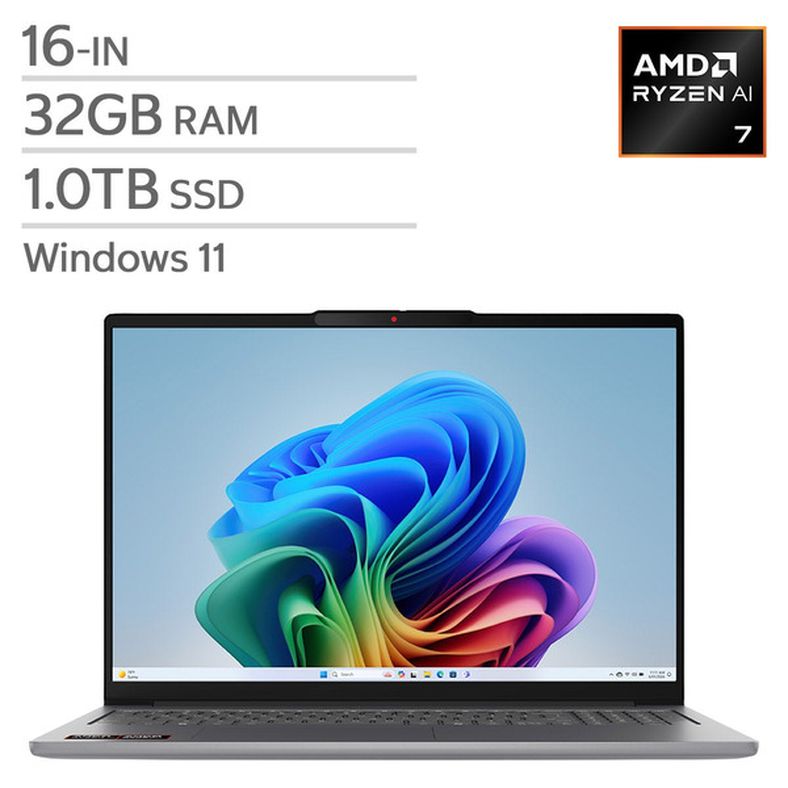Lenovo IdeaPad Slim 5 Laptop, Ryzen 7, 32GB RAM, 1TB SSD – Windows 11