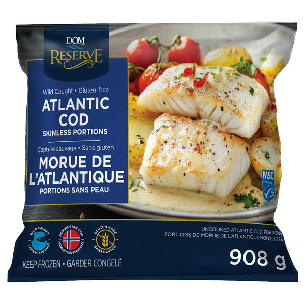 DOM Reserve Singles Wild Caught Skinless Atlantic Cod Portions