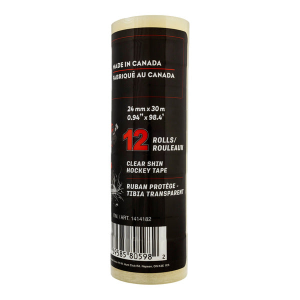 Clear Hockey Tape Rolls, 0.94 x 98.4 in