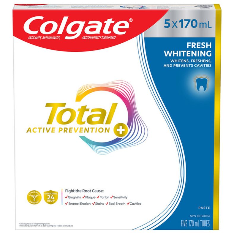 Colgate Total Active Prevention Plus Fresh Whitening Toothpaste