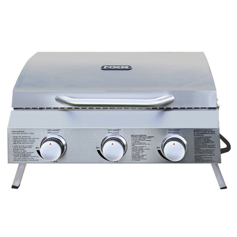 NXR 3-Burner 24,000 BTU Portable Propane Gas BBQ Grill
