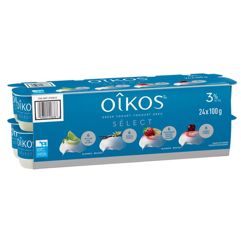 Oikos Greek Yogurt 3% Assorted Flavours Variety Pack