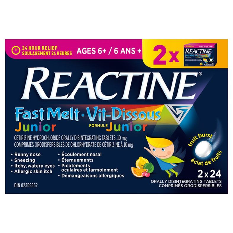 REACTINE Junior Allergy Meltaway Tablets