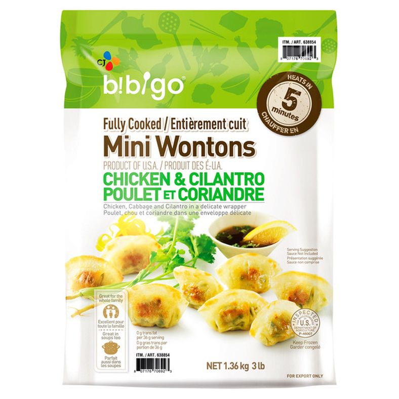Bibigo Chicken & Cilantro Fully Cooked Mini Wontons