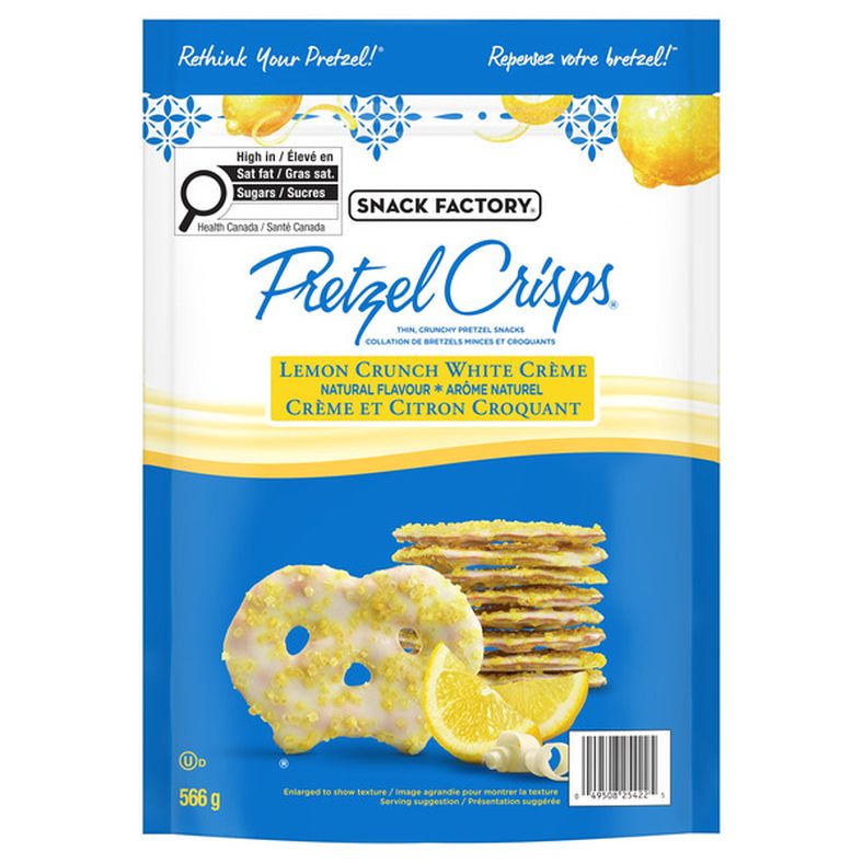Snack Factory Lemon Crunch White Crème Pretzel Crisps