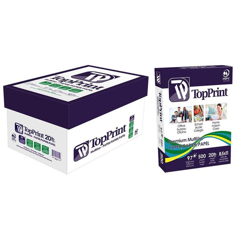TopPrint Letter Premium Multi-use Paper - Bright
