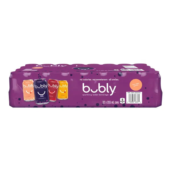 bubly Peach & Blackberry Sparkling Water Variety Pack
