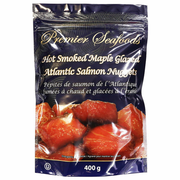 Pacific Seafood Hot Smoked Maple Glazed Atlantic Salmon Nuggets