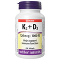 Webber Naturals Vitamin K2+D3 120 mcg / 1000 IU
