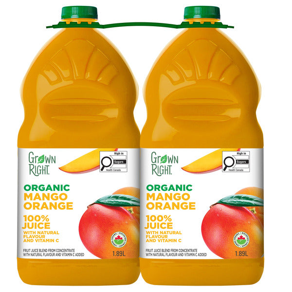 Grown Right Organic Orange & Mango Juice