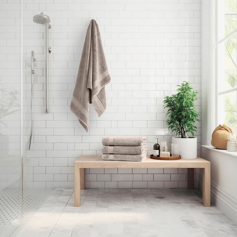 Serene Home Collection Bath Towel - Grey