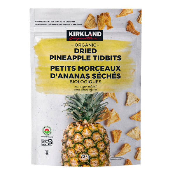 Kirkland Signature Organic Dried Pineapple Tidbits