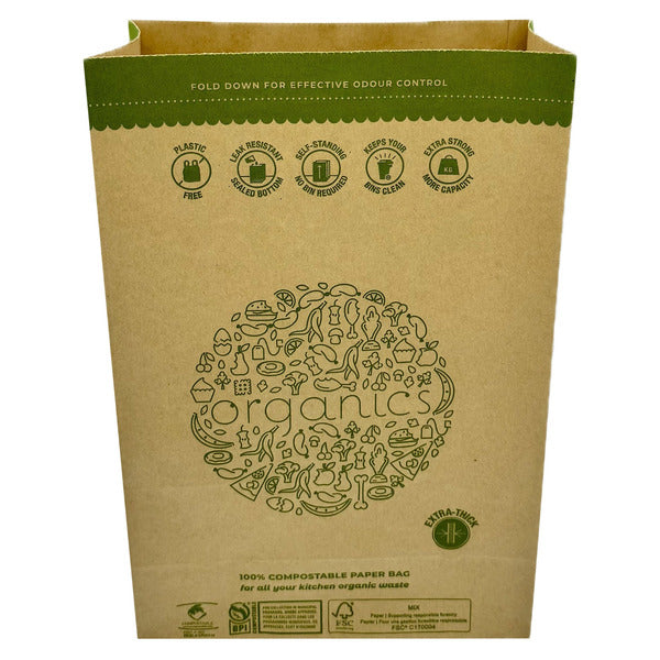 Hytrend 100% Compostable Kitchen Food Waste Paper Bags