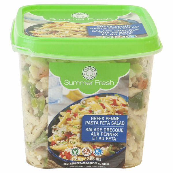 Summer Fresh Greek Penne Pasta Feta Salad