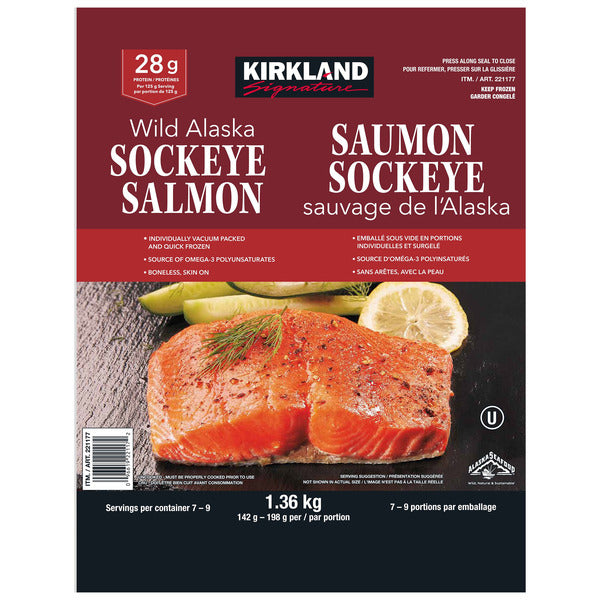Kirkland Signature Frozen Wild Alaskan Sockeye Salmon