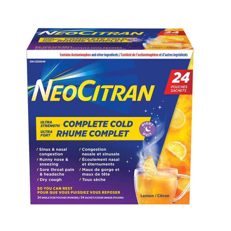 NeoCitran Ultra Strength, Complete Cold, Lemon Flavour