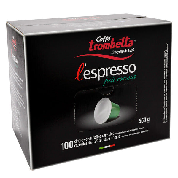 Caffe Trombetta L'espresso Single Serve Coffee Capsules