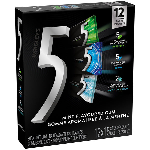 Wrigley 5 Sugar-Free Chewing Gum Variety Pack