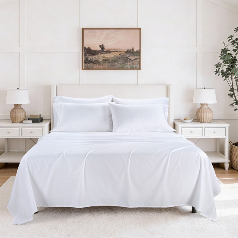 Hotel Signature Cotton Sateen 6-Piece Sheet Set, King