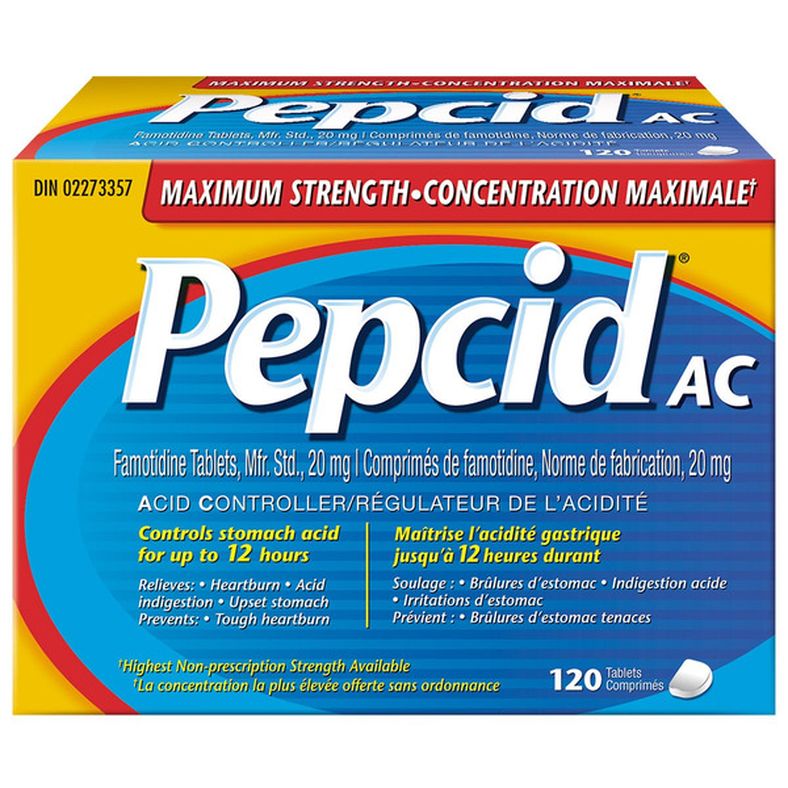 Pepcid Maximum Strength AC Acid Reducer Tablets for Heartburn