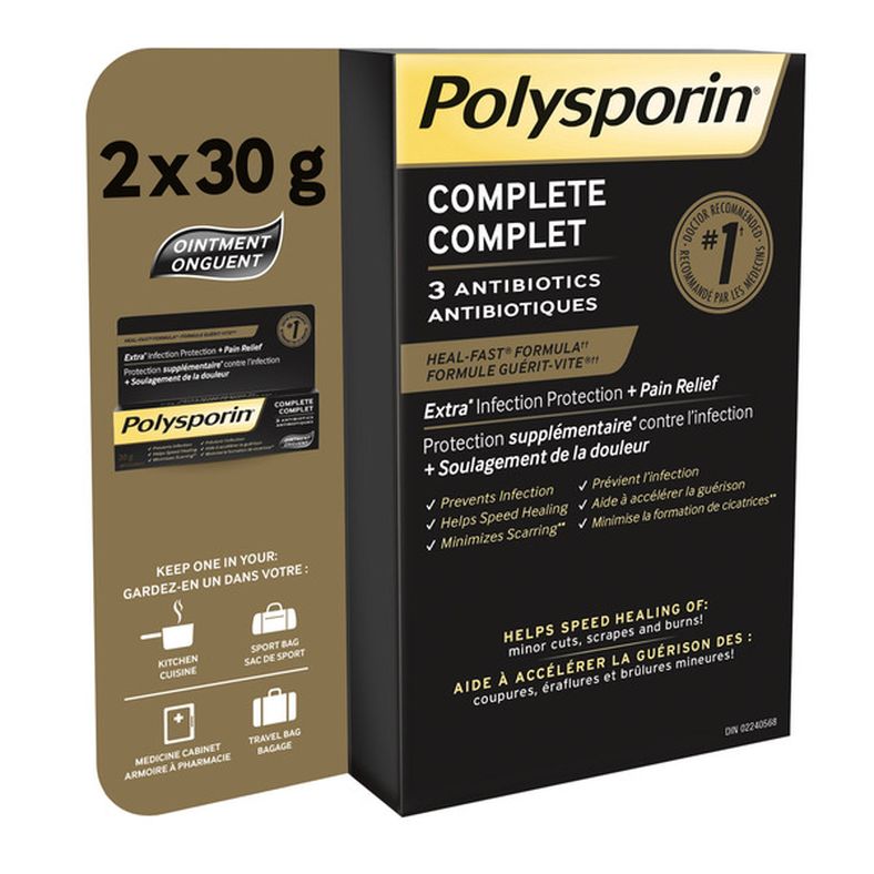 POLYSPORIN Complete Antibiotic Ointment Heal Fast Formula