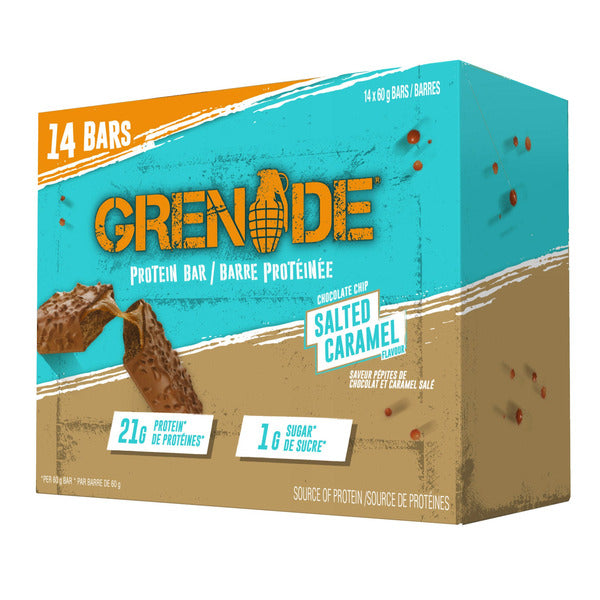 Grenade Chocolate Chip Salted Caramel Flavored Protein Bars